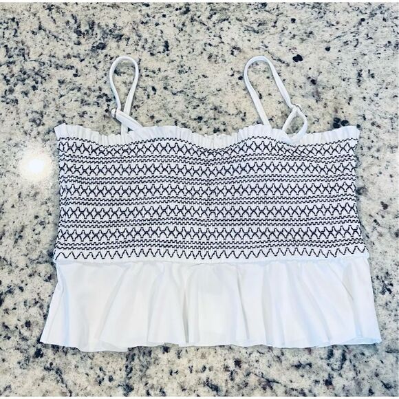 Ocean Blues Women's Shirred Bandeau Bikini Off Shoulder Bikini Top - Picture 4 of 5